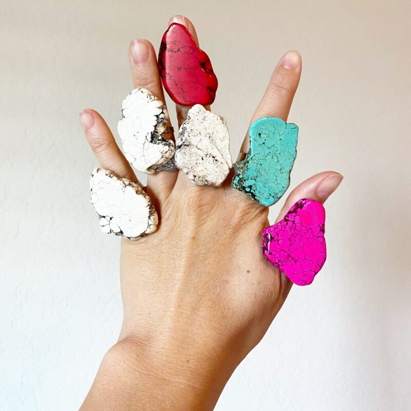 Faux Turquoise Slab Ring